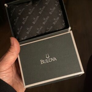 Bulova Silver and Black Watch Box